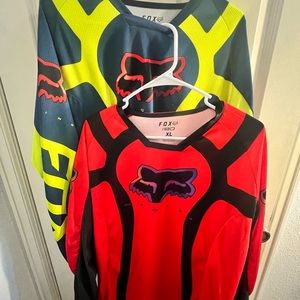 2 Fox Racing 180 Jerseys, XL. Excellent Condition, like New.